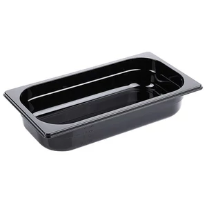 Fekete polikarbonát GN 1/3-os edény 65 mm mély, 2,4 L