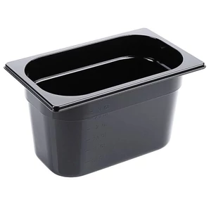 Fekete polikarbonát GN 1/4-es edény 150 mm mély, 3,8 L