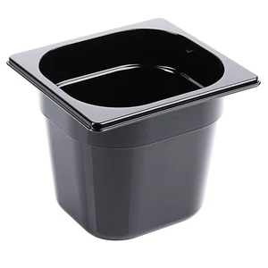 Fekete polikarbonát GN 1/6-os edény 150 mm mély, 2,3 L