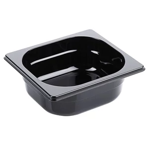 Fekete polikarbonát GN 1/6-os edény 65 mm mély, 1 L