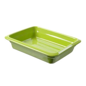 Porcelán GN 1/2-es edény 65 mm mély, zöld, 4 L, 325 x 265 x 65 mm