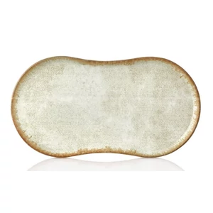 Smooth vegan jing-jang tányér 38 x 20 cm, sárga