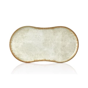 Smooth vegan jing-jang tányér 26 x 15 cm, sárga