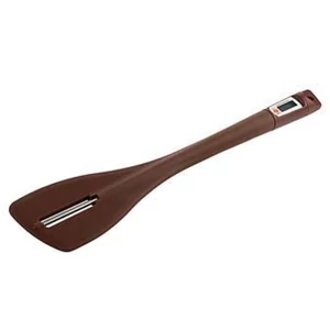 Barna szilikon keverőkanál digitális hőmérővel 32 cm