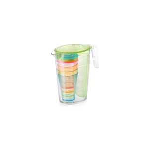 myDRINK kancsó 2.5l,4 pohár fedéll.,zöld