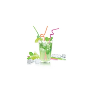 myDRINK szívószálak, hosszú hajlítható,