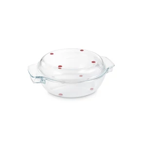 GrandCHEF kerek sütőed. fedő.32 cm,üveg