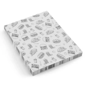Zsírpapír hamburger mintás, 30,5 x 30,5 cm, 500 db / csomag
