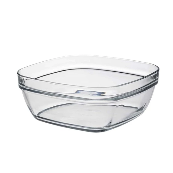Temperált szögletes üvegtál 20 cm DURALEX, 2 L