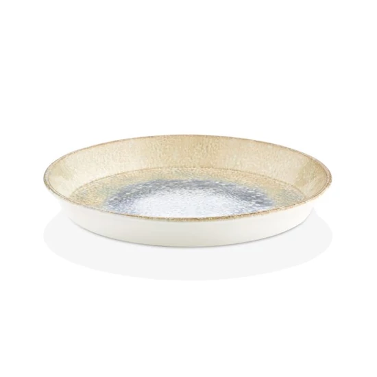 Smooth vegan prezentációstál 25 cm, sárga - kék