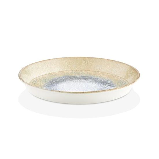 Smooth vegan prezentációstál 25 cm, sárga - kék
