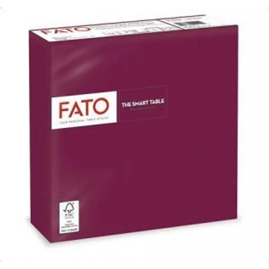 Lucart FATO Smart Table szalvéta – 2 rétegű, 33x33 cm, 50 db/csomag, bordó