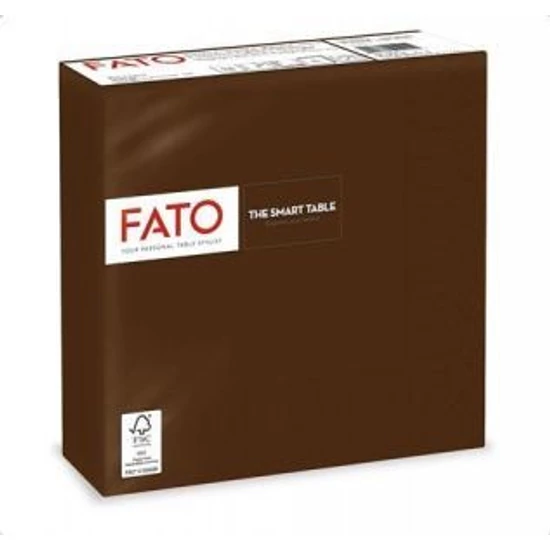Lucart FATO Smart Table szalvéta – 2 rétegű, 33x33 cm, 50 db/csomag, csokoládé