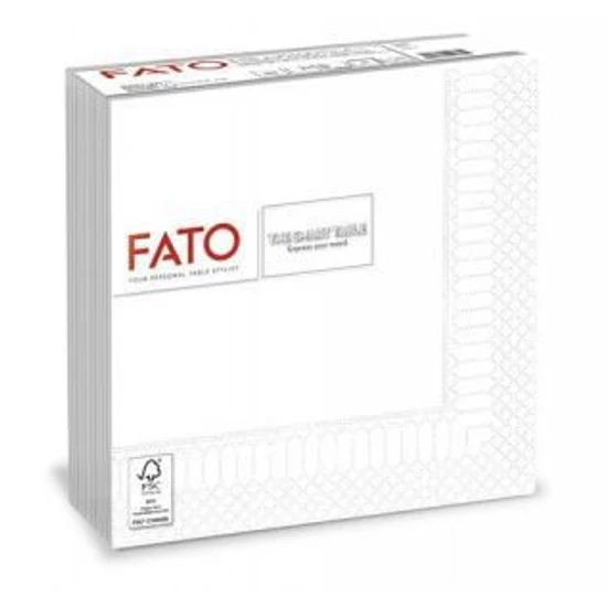 Lucart FATO Smart Table szalvéta – 2 rétegű, 33x33 cm, 50 db/csomag, fehér