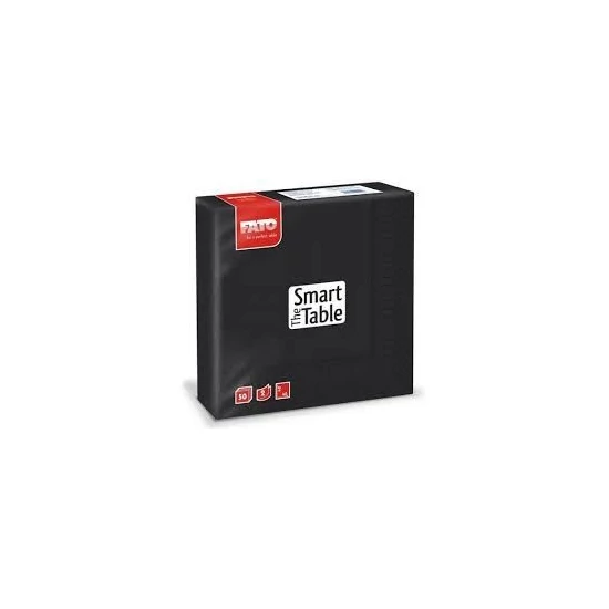 Lucart FATO Smart Table szalvéta – 2 rétegű, 33x33 cm, 50 db/csomag, fekete