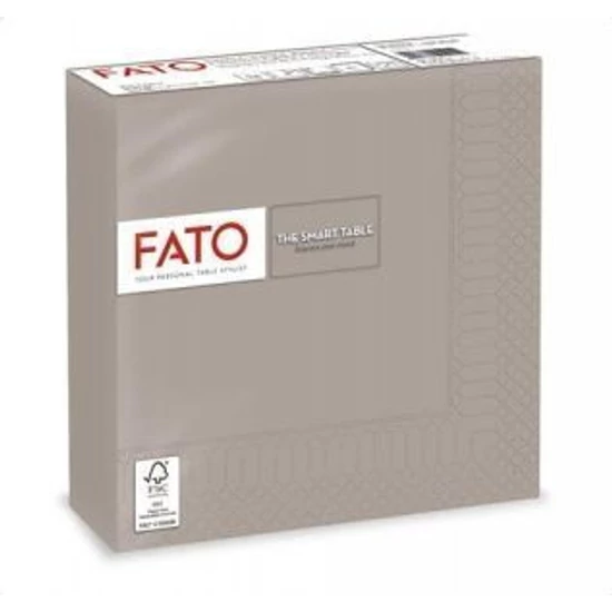 Lucart FATO Smart Table szalvéta – 2 rétegű, 33x33 cm, 50 db/csomag, galambszürke