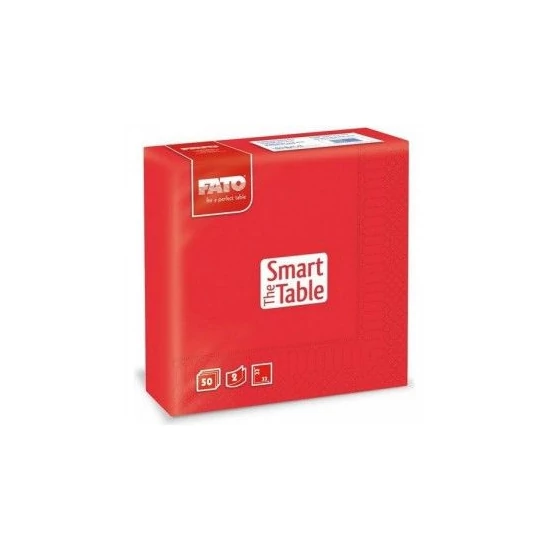 Lucart FATO Smart Table szalvéta – 2 rétegű, 33x33 cm, 50 db/csomag, piros