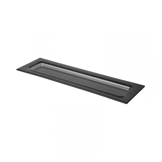 Vetro GN 2/4-es fekete üvegtálca - 530 x 162 mm