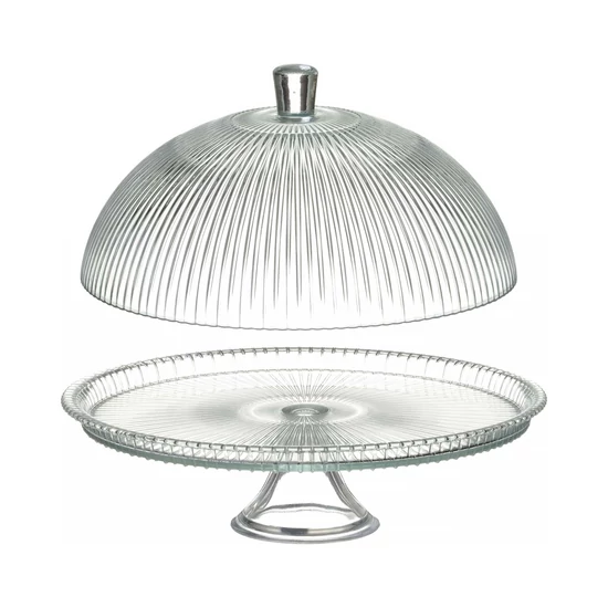 Aura üveg tortatál fedővel, 320 x (h)230 mm