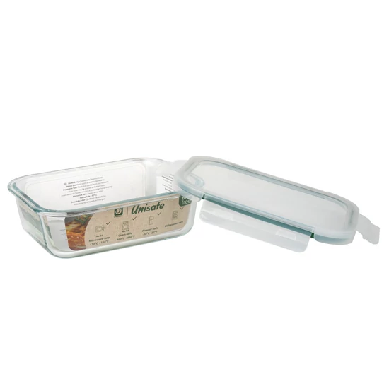 UniSafe üveg ételhordó, légmentesen záródó fedéllel, 1000 ml (-30°C/+460°C)