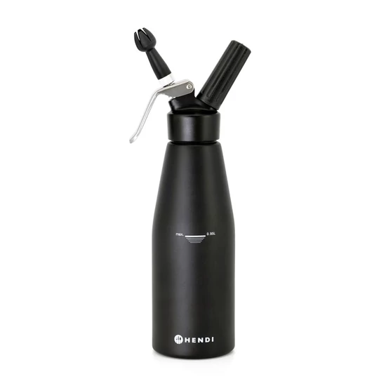 Habszifon Kitchen Termékcsalád fekete, HENDI, Kitchen Termékcsalád, 0,95L, Fekete, ø95x(H)320mm
