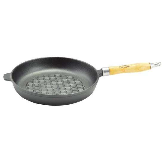 Öntöttvas grill serpenyő kerek 24 cm