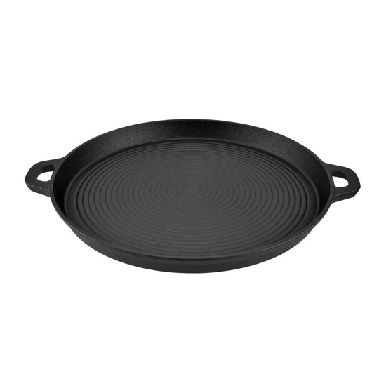 Öntöttvas grill lap - grill serpenyő kerek