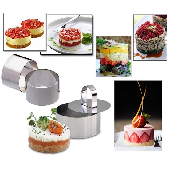 Ételformázó szett kör alakú, kinyomóval