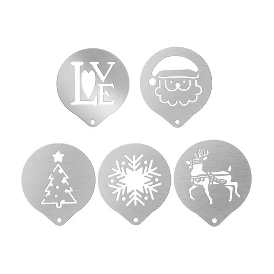 Cappuccino, sütemény díszítő sablon, karácsonyi, 1 db