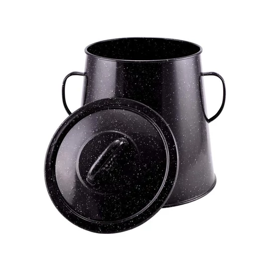 Zománcozott zsírosbödön 10 literes fekete