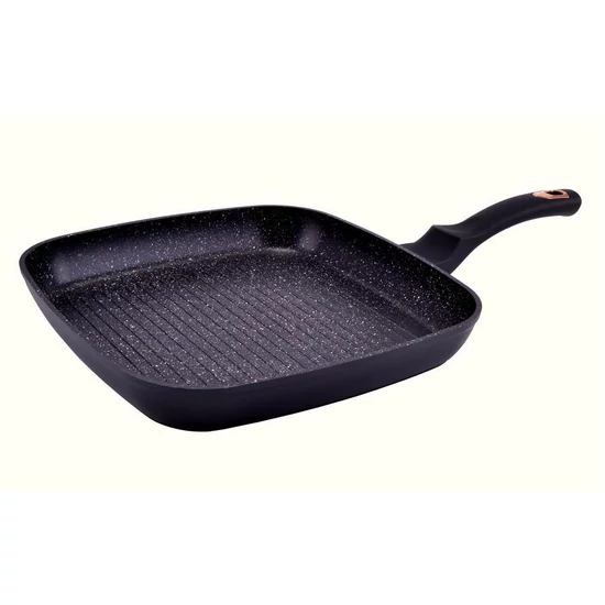 Golden line tapadásmentes alumínium grillserpenyő 28*28 cm indukciós