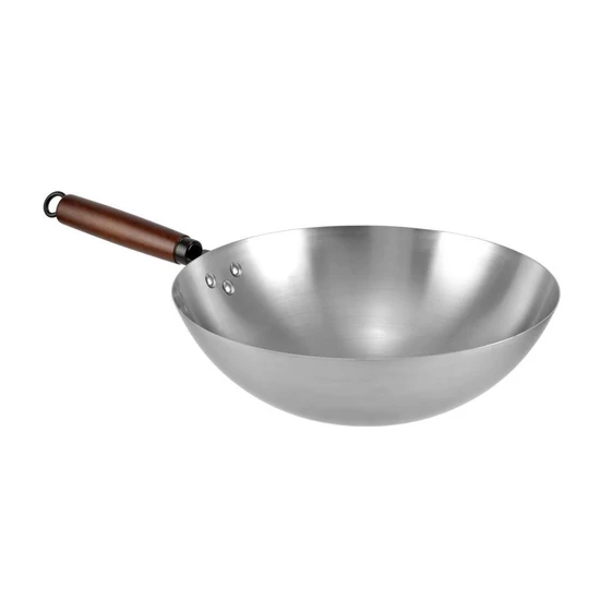 Tradicionális kínai vas wok 32 cm, 1, 3 mm