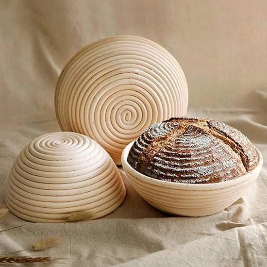 Szakajtó / kenyér kelesztőtál kerek 25*8 cm rattan