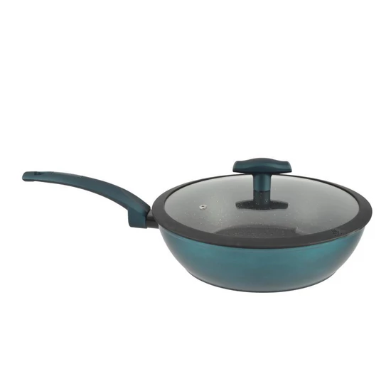 Sea line tapadásmentes alumínium wok üvegfedővel 28 cm indukciós