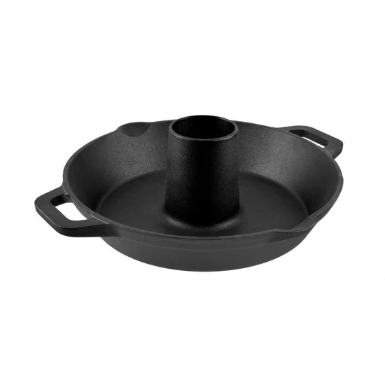 Öntöttvas grillcsirkesütő serpenyő 28 cm