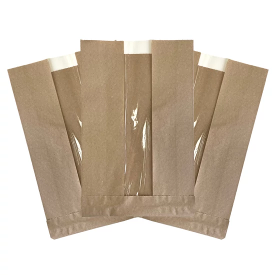 Barna ablakos papírtasak 250 x 160 mm