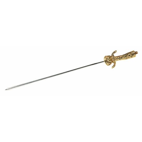 Saslik kard rusztikus bronzmarkolattal, 29,5 cm