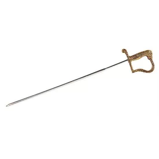 Saslik kard bronzmarkolattal kézvédővel, 29,5 cm