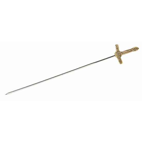 Saslik kard keresztformájú bronzmarkolattal, 29,5 cm