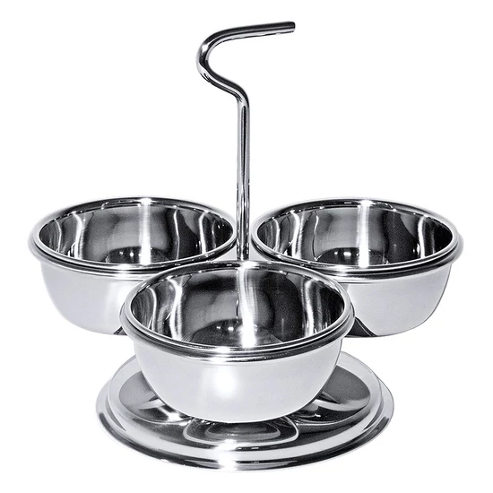 Snackállvány három tállal 22 cm
