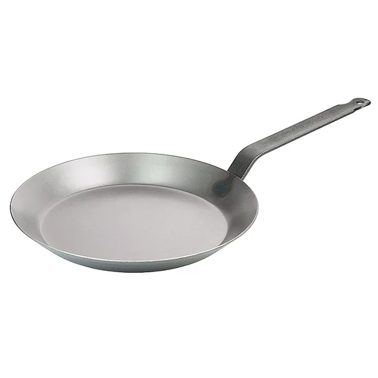 Palacsintasütő kovácsolt kék acélból 28 cm * 2 mm vastag *