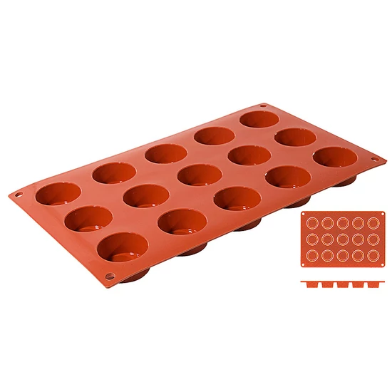 Szilikongumi sütőforma 15 db ramekin sütihez