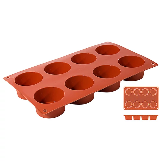 Szilikongumi sütőforma 8 db ramekin sütihez