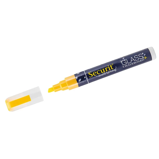 Vízálló táblafilctoll, sárga 2-6 mm