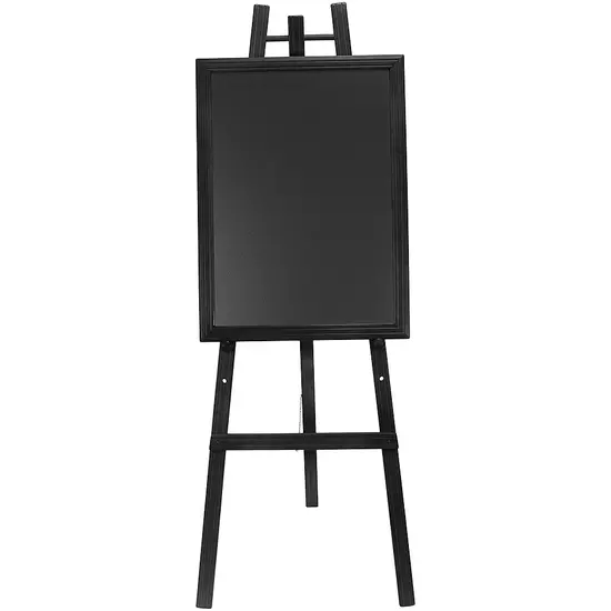 Kültéri megállítótáblákhoz festőállvány, 165 cm - fekete