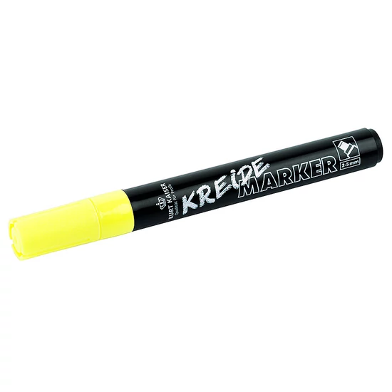 Nem vízálló táblafilctoll, sárga 2-5 mm