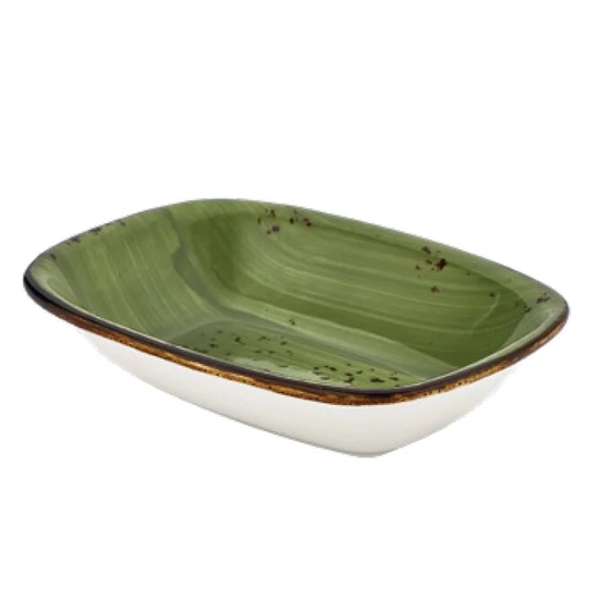 Green Harmony szögletes tál 20 x 14 cm
