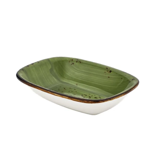 Green Harmony szögletes tál 16 x 11 cm