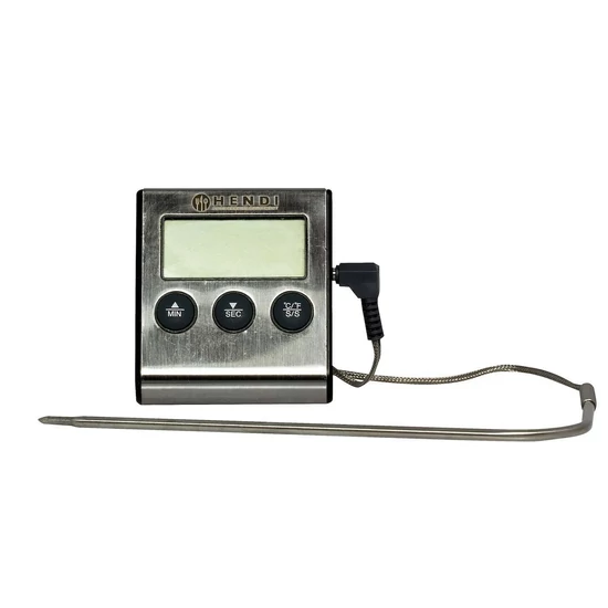 Sütési hőmérő időzítővel, HENDI, 65x70x(H)17mm