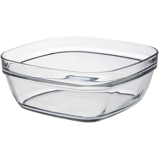 Temperált szögletes üvegtál 17 cm DURALEX, 1,1 L
